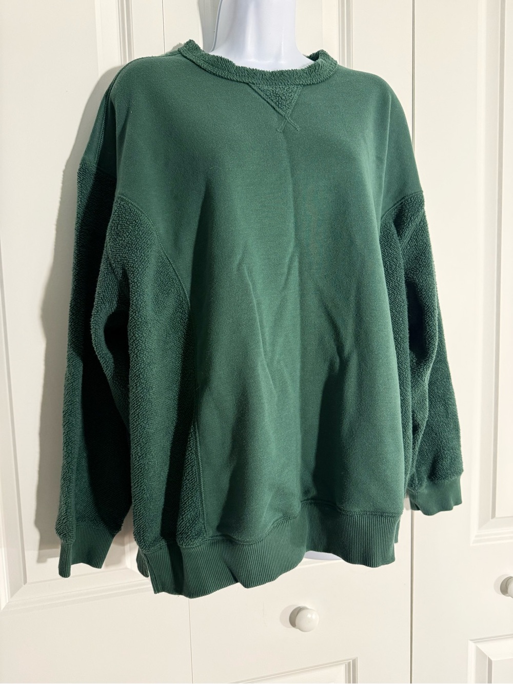 aerie Forest Green Crewneck Sweatshirt - Picture 3 of 5